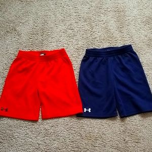 2 pairs Under Armour athletic shorts size 7
